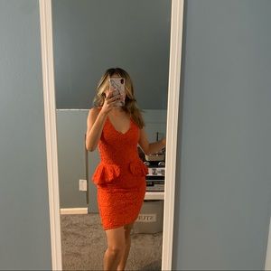 BRIGHT LACE MINI DRESS